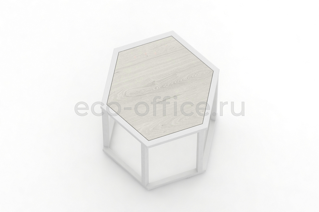 Стол журнальный HEX-450 Дуб Наварра / Белый металл  стоимость