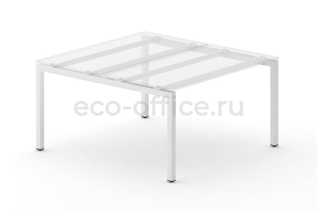 Металлокаркас на П-образных опорах 50x50 для рабочей станции 1600*1475 Белый металл  стоимость