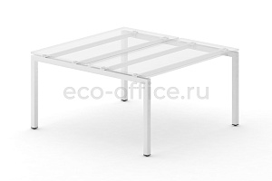 Металлокаркас на П-образных опорах 50x50 для рабочей станции 1000*1475 Белый металл фото