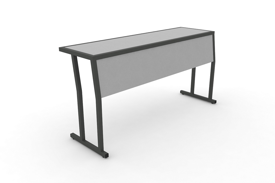Стол учебный трехместный с царгой DESK DK-1500SP Серый / Антрацит Металл  стоимость