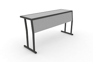 Стол учебный трёхместный с царгой DESK DK-1500SP Серый / Антрацит металл фото