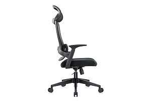Кресло руководителя RV Chair JOB 6246A Чёрная сетка / Чёрная ткань фото