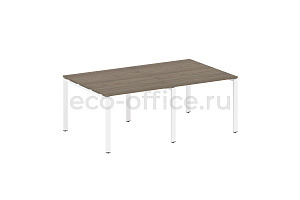 Стол переговорный (2 столешницы) METAL SYSTEM STYLE БП.ПРГ-2.1 Вяз Благородный / Белый металл фото