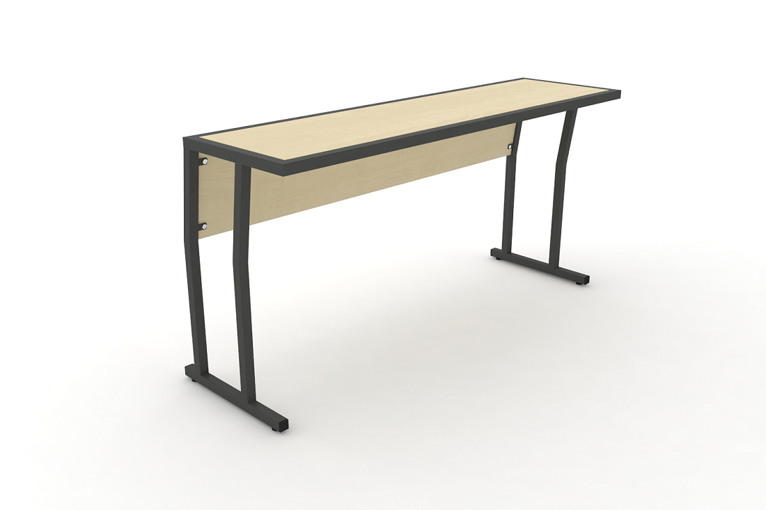 Стол учебный трехместный с царгой DESK DK-1500SP Клен / Антрацит Металл /  стоимость