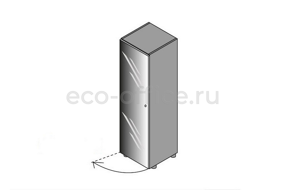 Шкаф средний левосторонний с 1 стеклянной дверцей E.O.S. 118277 Black / Black  стоимость