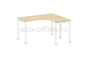 Стол криволинейный правый METAL SYSTEM QUATTRO 5x5 50БП.СА-3 Пр Акация Лорка / Белый металл фото
