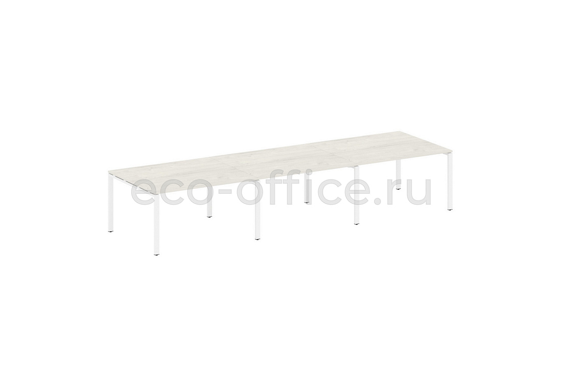 Стол переговорный (3 столешницы) METAL SYSTEM STYLE БП.ПРГ-3.3 Дуб Наварра / Белый металл  стоимость