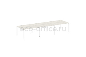 Стол переговорный (3 столешницы) METAL SYSTEM STYLE БП.ПРГ-3.3 Дуб Наварра / Белый металл фото