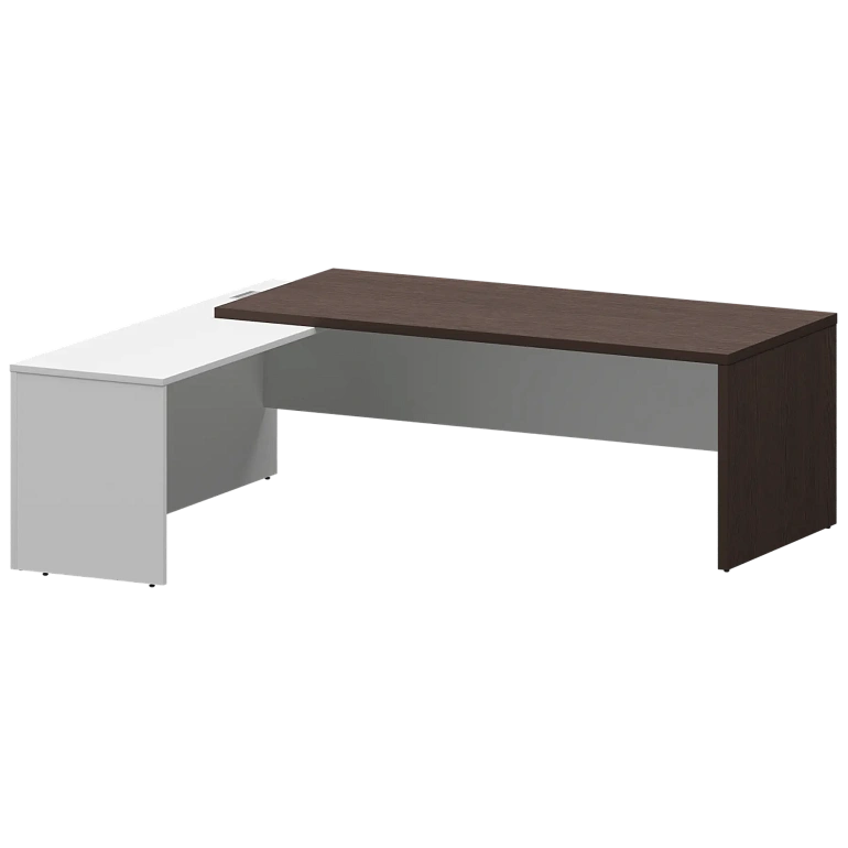 стол руководителя левый protech kzp-22l дуб венге/белый фото