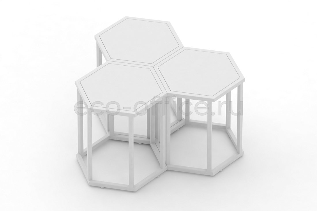 Стол журнальный HEX-450 Белый / Белый металл  стоимость