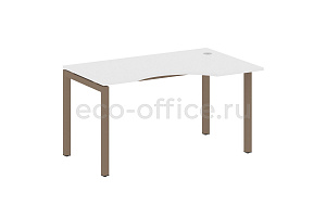 Стол криволинейный правый METAL SYSTEM QUATTRO 5x5 50БП.СА-2 Пр Белый / Мокко металл фото