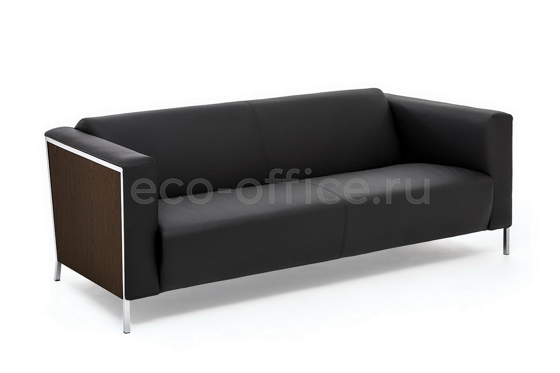 Трёхместный диван VISPO Wood Walnut 3 Polish DAKOTA black Орех  стоимость