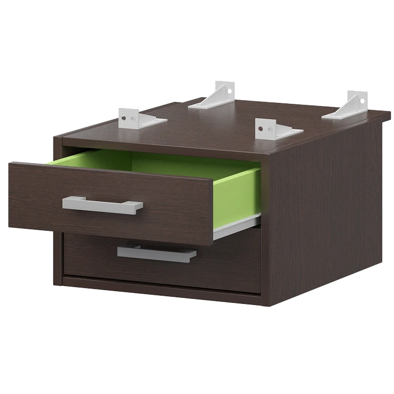 тумба подвесная для столов на м/каркасе гл.730 мм protech амт2-02.73 дуб венге/белый фото