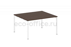 Стол переговорный (1 столешница) METAL SYSTEM QUATTRO 4x4 40БП.ПРГ-1.3 Венге Цаво / Белый металл фото