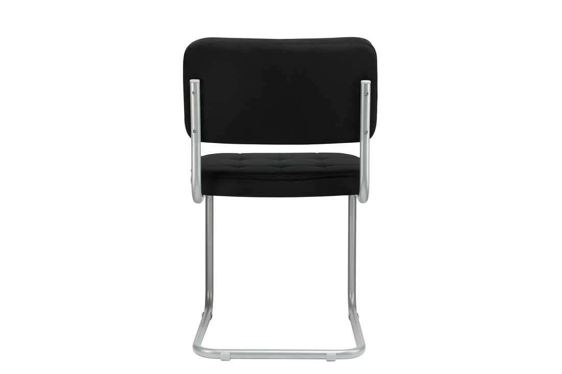 конференц-кресло eco-chair colombo comfort clm-05 черный велюр / серый металл фото