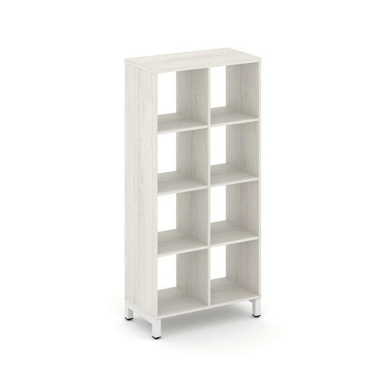 каркас стеллажа 4 яр. style project sn.ks-420 дуб наварра/металл белый фото