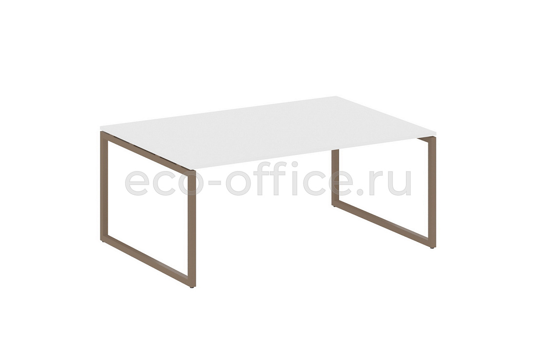 Стол переговорный (1 столешница) METAL SYSTEM QUATTRO 4x4 40БО.ПРГ-1.5 Белый / Мокко металл  стоимость