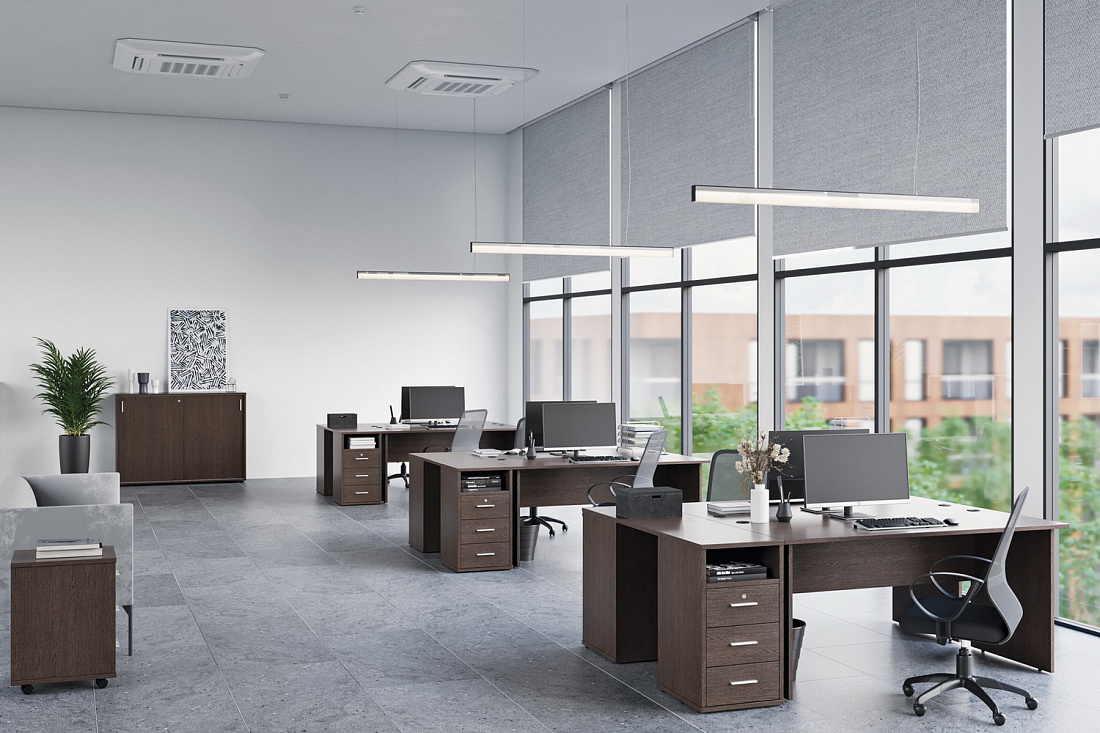 мебель для персонала trend дуб тёмный фото