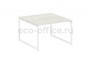 Стол переговорный (1 столешница) METAL SYSTEM QUATTRO 4x4 40БО.ПРГ-1.2 Дуб Наварра / Белый металл фото
