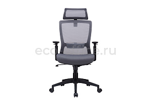 Кресло RV Chair LINE W-202 AC Чёрный пластик / Серая сетка фото
