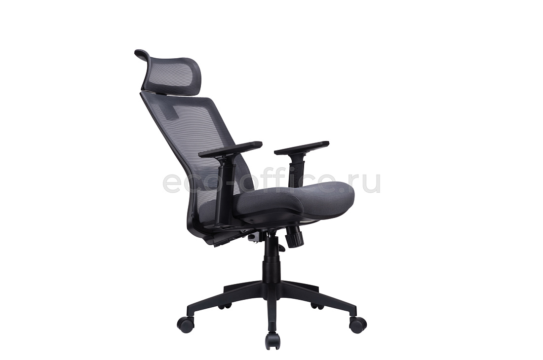 Кресло эргономичное RV Design LINE W-202 AC Чёрный пластик / Серая сетка  стоимость