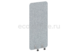 Перегородка на металлических опорах, на роликах R-LINE SOFT AP.R-80-180 Рогожка Romeo 01 / Серый металл фото