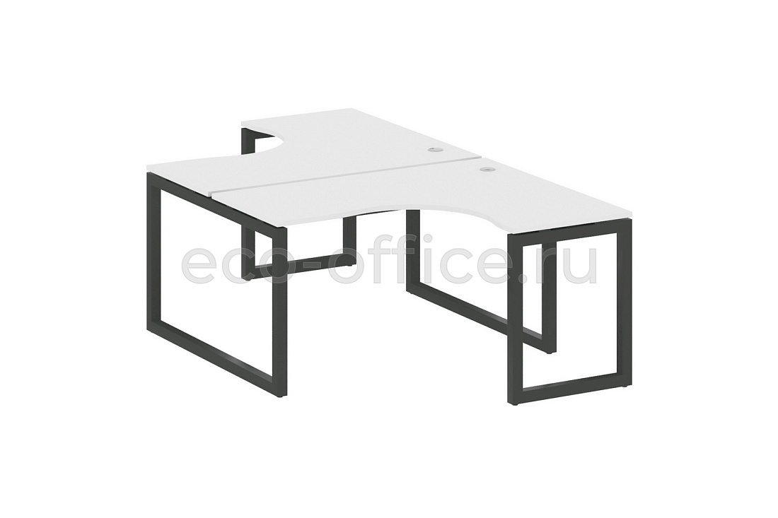 Рабочая станция криволинейная METAL SYSTEM QUATTRO 5x5 50БО.РАС-СА-2.3 Белый / Антрацит металл  стоимость