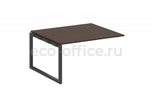 Проходной наборный элемент переговорного стола METAL SYSTEM QUATTRO 5x5 50БО.ППРГ-3 Венге Цаво / Антрацит металл фото