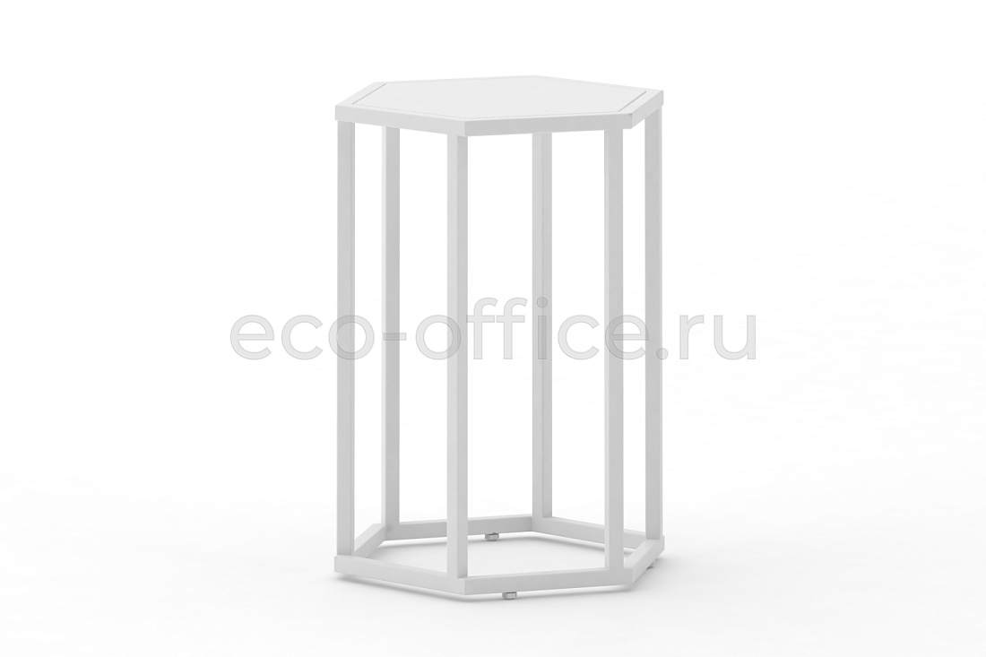 Стол журнальный HEX-600 Белый / Белый металл  стоимость
