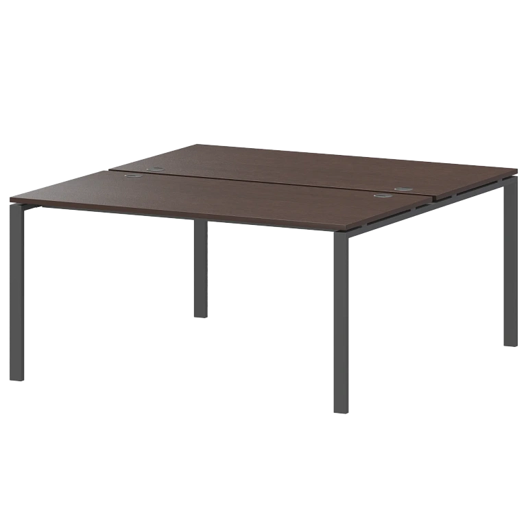 бенч двойной на 2 рабочих места protech амб-004 дуб венге/антрацит фото