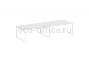 Стол переговорный (2 столешницы) METAL SYSTEM QUATTRO 4X4 40БО.ПРГ-2.5 Белый / Белый металл фото
