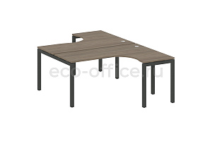 Рабочая станция криволинейная METAL SYSTEM QUATTRO 5x5 50БП.РАС-СА-2.4 Вяз Благородный / Антрацит металл фото