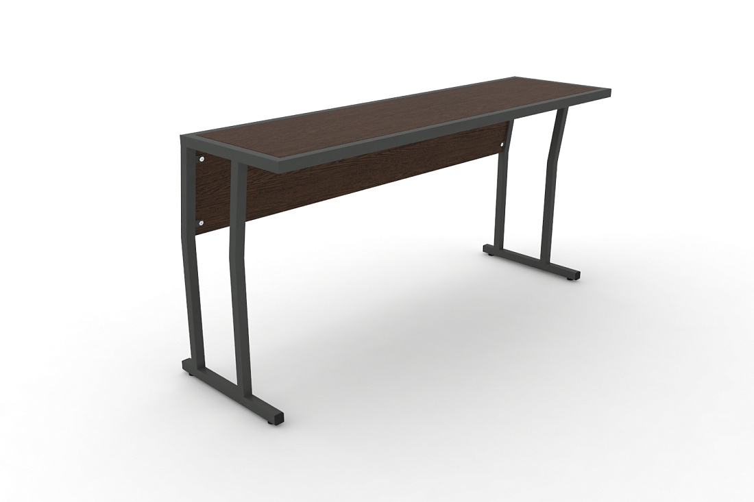 Стол учебный трехместный с царгой DESK DK-1500SP Венге / Антрацит Металл  стоимость