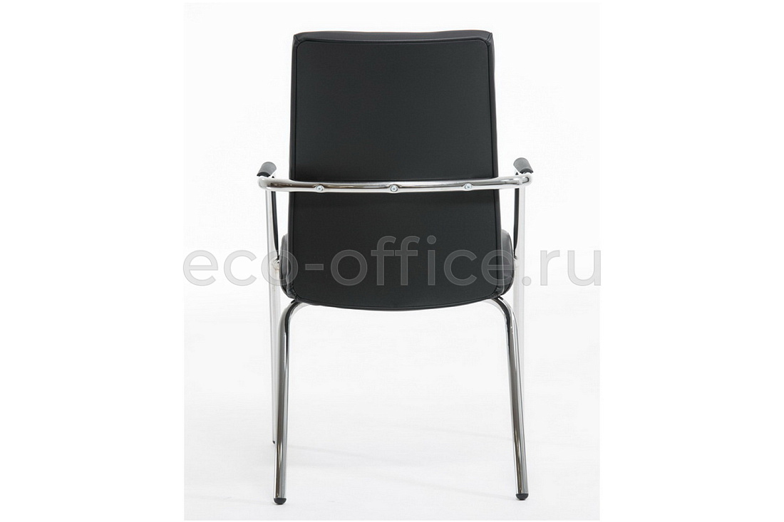 Конференц-кресло Profoffice WELL SEAT на 4 опорах Чёрная экокожа  стоимость