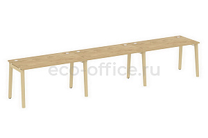 Рабочая станция на 3 рабочих места ONIX WOOD OW.RS-3.3.7 Тиквуд Светлый / Дуб Светлый фото
