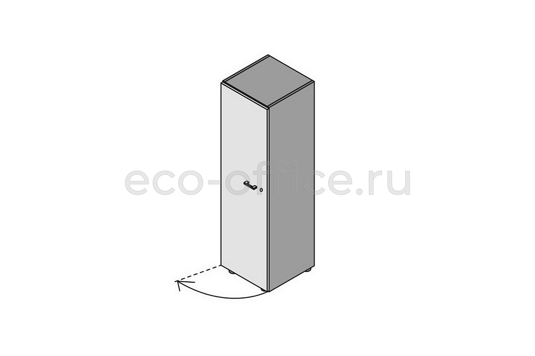 Шкаф средний левосторонний (меламин) ELITE 174068 Light Poplar / Black  стоимость