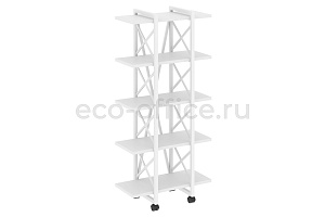 Стеллаж на колесных опорах LOFT VR.L-MST.K-5.4V Белый Бриллиант / Белый металл фото