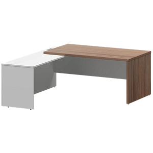 Стол руководителя левый Protech KZP-18L Темный шимо/Белый фото