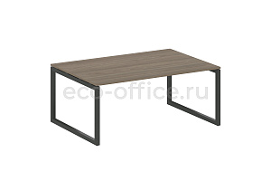 Стол переговорный (1 столешница) METAL SYSTEM QUATTRO 5x5 50БО.ПРГ-1.5 Вяз Благородный / Антрацит металл фото