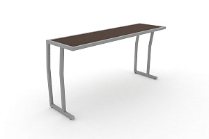 Стол учебный трёхместный DESK DK-1500S Венге Цаво / Серый металл фото