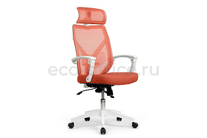 Кресло RV Chair OLIVER W-203 AC Белый пластик / Оранжевая сетка фото