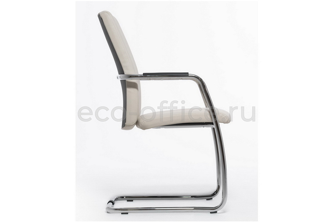 Конференц-кресло Profoffice WELL SEAT на полозьях Бежевая экокожа  стоимость