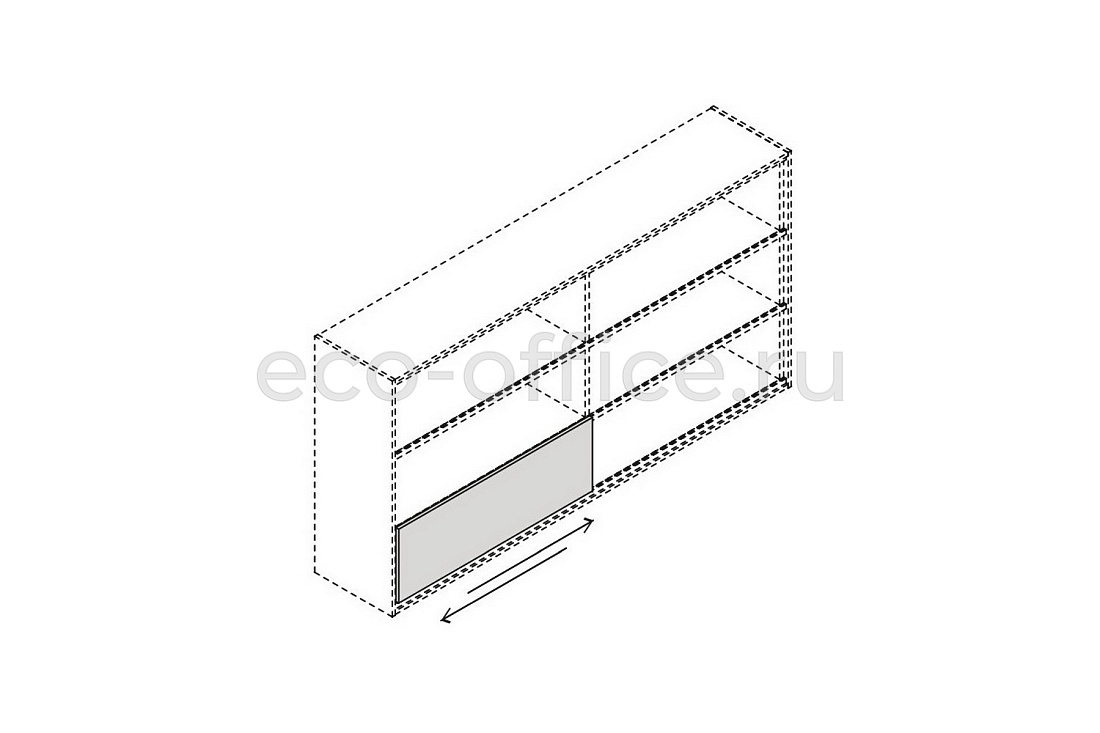 Раздвижная дверь для монолитных шкафов (меламин) ELITE 174332 Dark Poplar (Cod.63)  стоимость