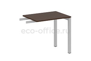 Приставной элемент на П-образном м/к METAL SYSTEM QUATTRO 5x5 50БП.ПР-2 Венге Цаво / Серый металл фото