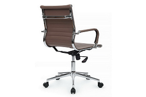Кресло руководителя RV Chair HUGO 6002-2SE Коричневая экокожа фото