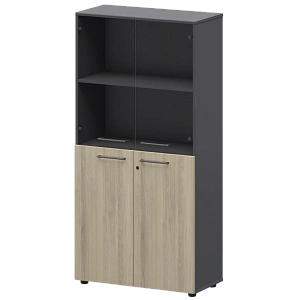 Шкаф высокий комб. Protech СМШ48.28F.28S Кронберг/Графит фото