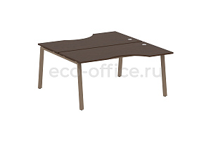 Рабочая станция криволинейная METAL SYSTEM STYLE БА.РАС-СА-2.1 Венге Цаво / Мокко металл фото