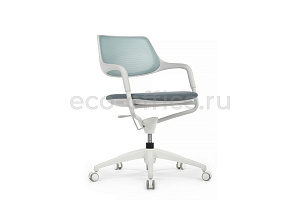 Кресло RV Design SCROLL HY-813D Голубая сетка / Серая ткань фото