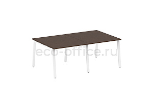 Стол переговорный (2 столешницы) METAL SYSTEM STYLE БА.ПРГ-2.1 Венге Цаво / Белый металл фото