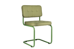 Конференц-кресло ECO-CHAIR COLOMBO Comfort CLM-05 Оливковый велюр / Аспарагус металл фото